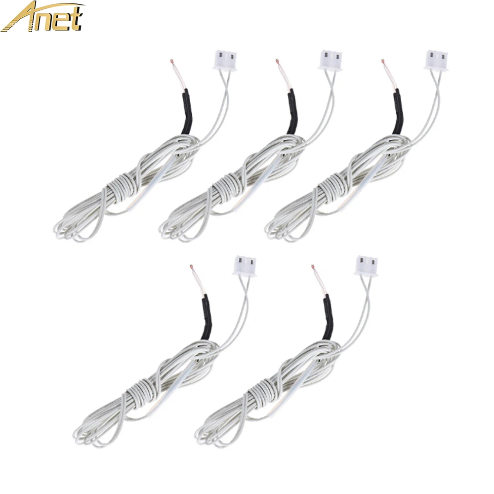 

Anet 5Pcs/lot A6 Thermistor NTC 3950 100K ohm Ntc 3950 Temperature Sensor For A8 E10 E12 E16 3D Printer Parts Accessories