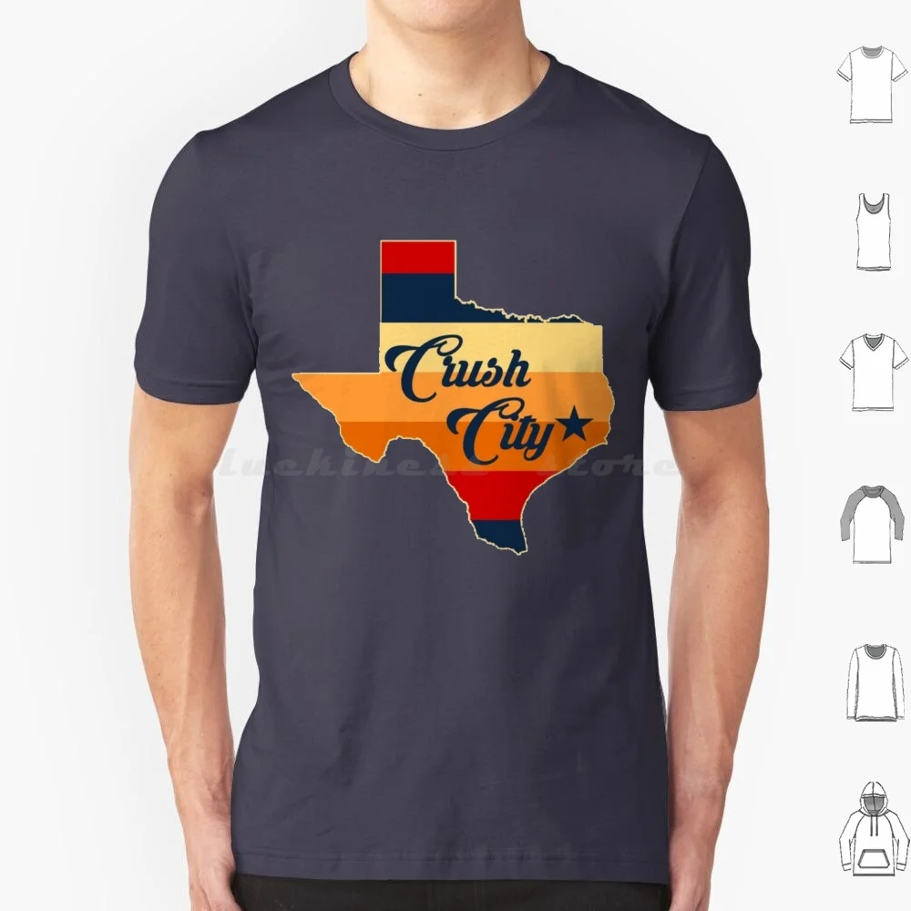 Baseball-Houston Crush City T Shirt 6xl Cotton Cool Tee Baseball Modern Baseball Baseball Sayings Crush City Houston Texas