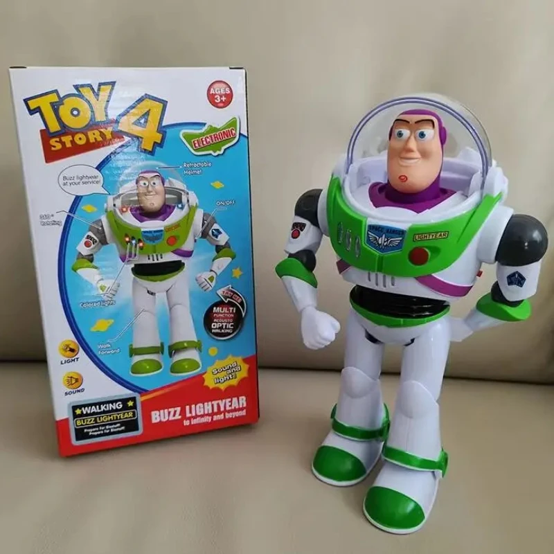 ของเล่นอนิเมะ ทอย สตอรี่ บัซ ไลท์เยียร์ โมเดลของเล่นพิกซาร์ หุ่นยนต์เดินได้ไฟฟ้า ตุ๊กตาแอคชั่นฟิกเกอร์ ของเล่นของขวัญ โมเดลของเล่นสำหรับเด็ก