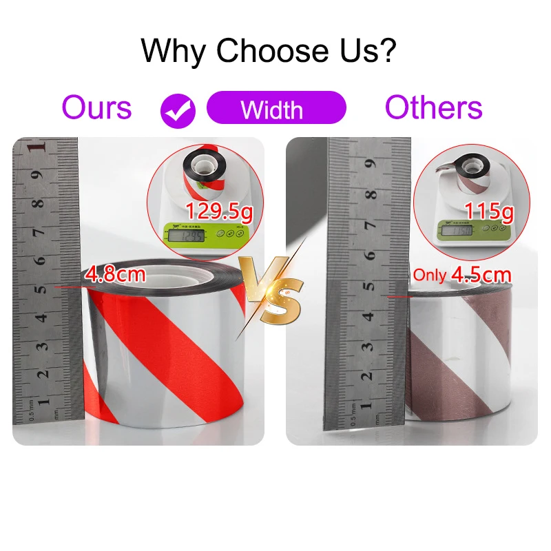 10 Roll Bird Scare Tape Ribbon, Reflective Tape Ribbon for Birds Woodpecker Scare Reflective Flash Tape Scare Birds Away