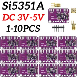 DC 3V-5V 5351 Si5351A Si5351 I2C Clock Generator Breakout Board Module Signal Generator Clock 8KHz-160MHz
