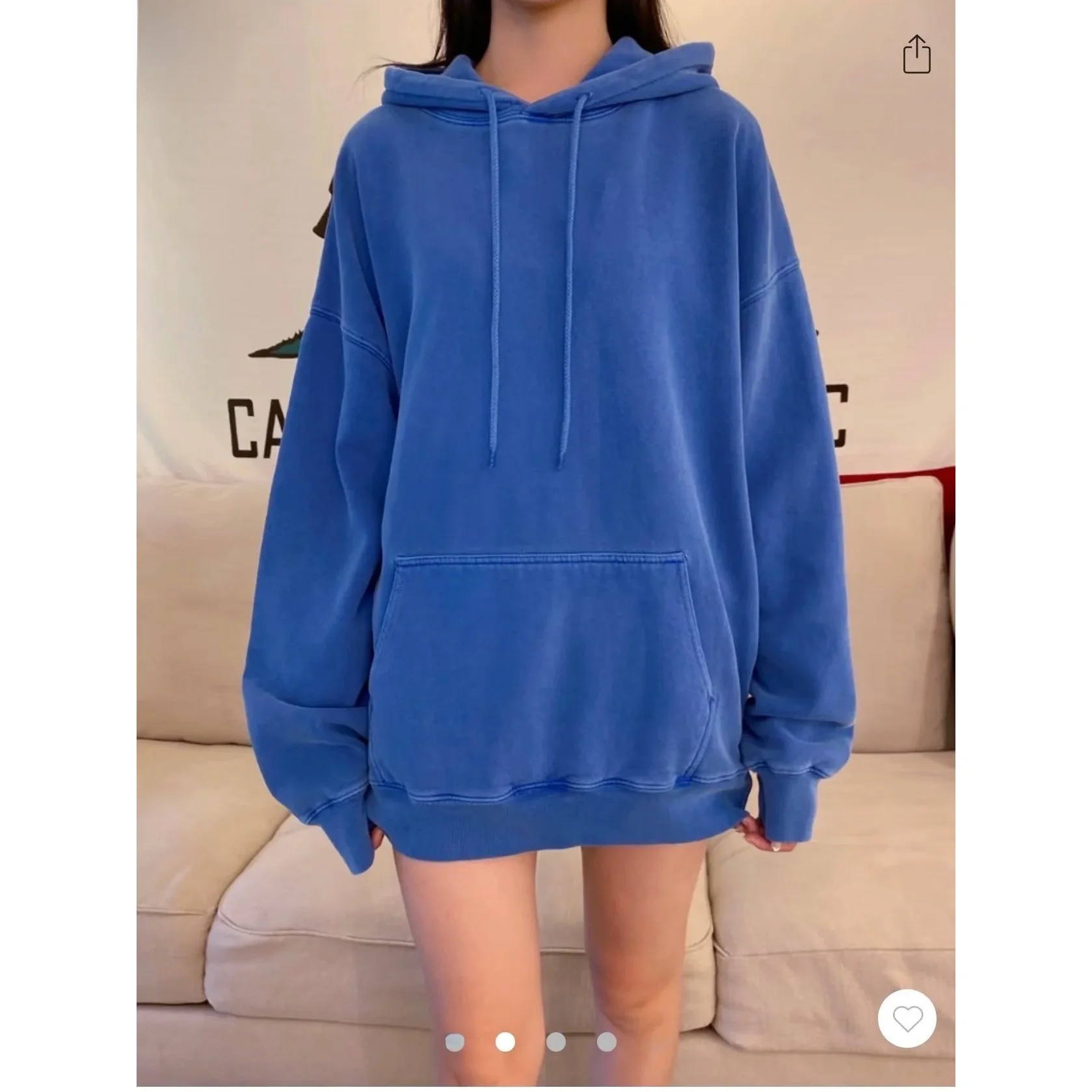 

Свободная женская синяя толстовка Brandy Dopane Lazy Sle, универсальная, стройнящая, удлиненная, из хлопка, с круглым вырезом, свитшот