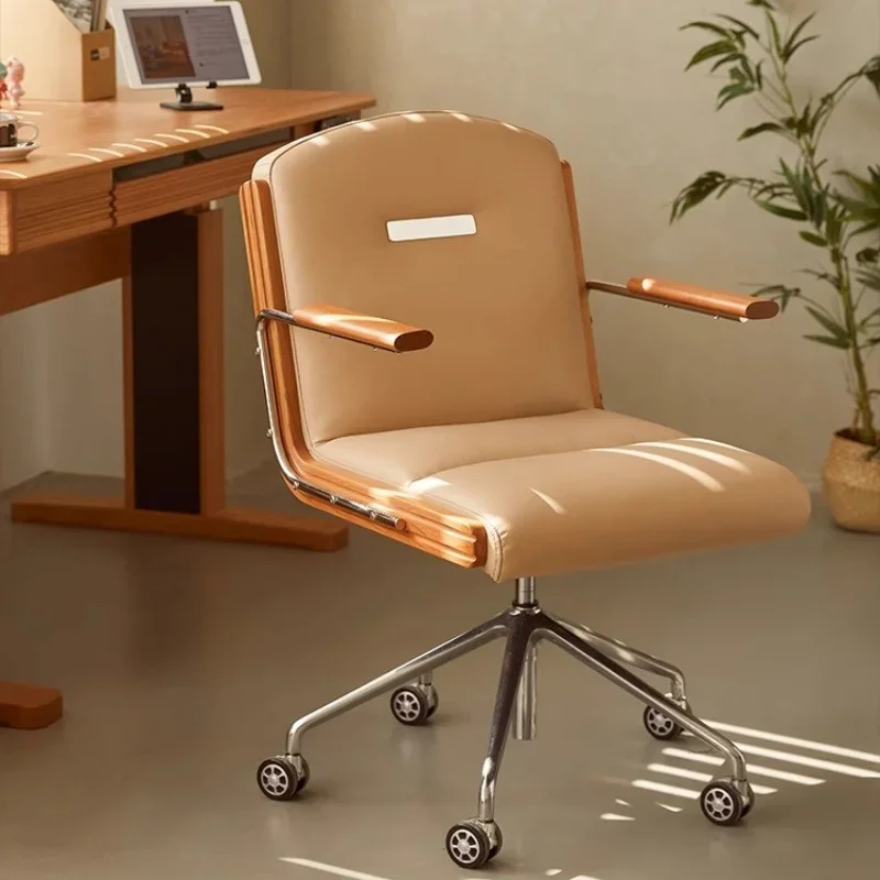 Home study office computer chair, comfortable backrest swivel chair, ergonomic office chair can be lifted and lowered