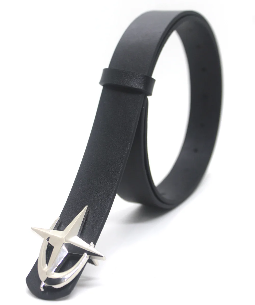 Ceinture Y2K Avec Boucle Ovale En D - Lot De 2 (Noir Et Blanc) - Style Vintage Gothique Punk - Longueur 105 Cm Réglable