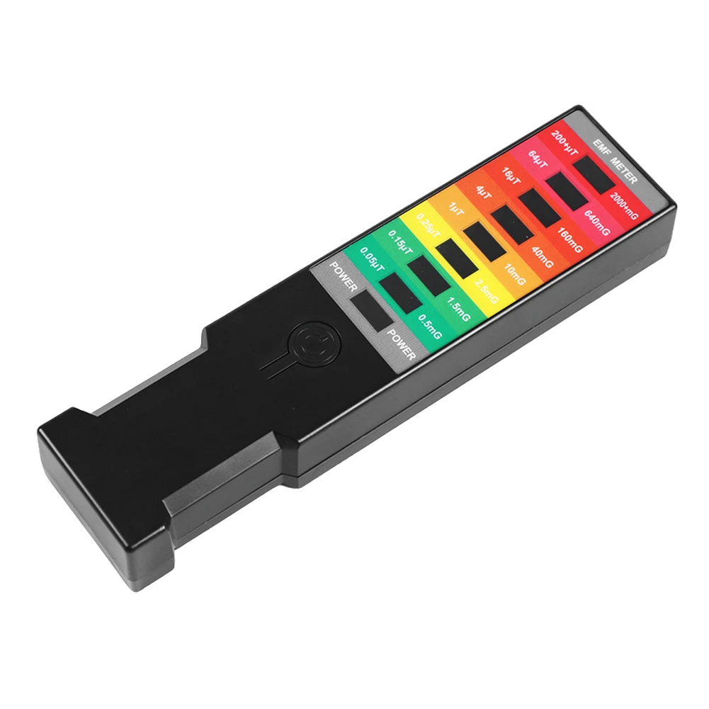 Elektromagnetischer Felddetektor, 8-LED-Strahlungsdosimeter, hochpräziser tragbarer EMF-Magnetfeldmonitor, EMF-Strahlungstester