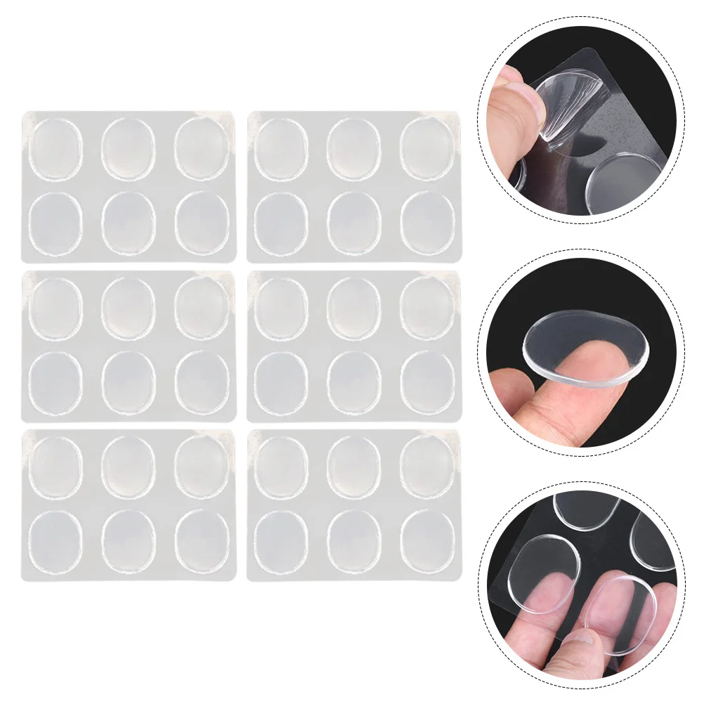 

6Sets Heel Pads Comfortable Cushions Foot Pain Relief Anti-Slip Shoes Patches for Slightly Bigger Shoes High Heel Inserts