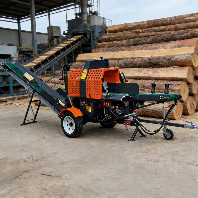 Customized Log Splitter Automatic Sawing Systems Forestry Machinery Circular Saw Firewood Processor EPA Engine Electric Cutting
