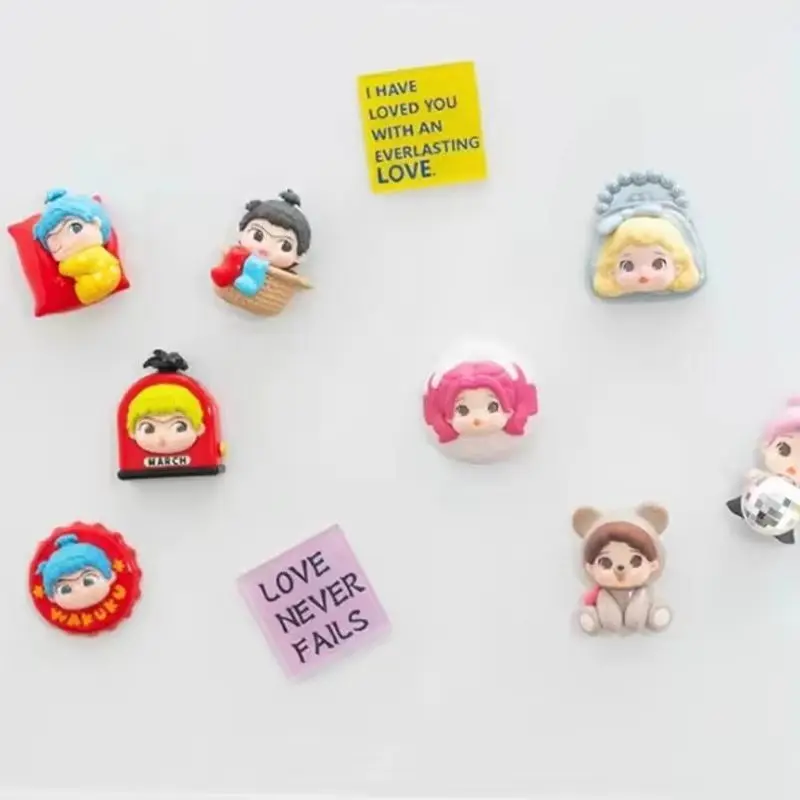 حقيقية Letsvan سعيد ملصقات سلسلة صندوق أعمى مغناطيس الثلاجة الشكل Ziyuli Pidol تخمين حقيبة صندوق غامض اللعب لطيف مفاجأة الهدايا