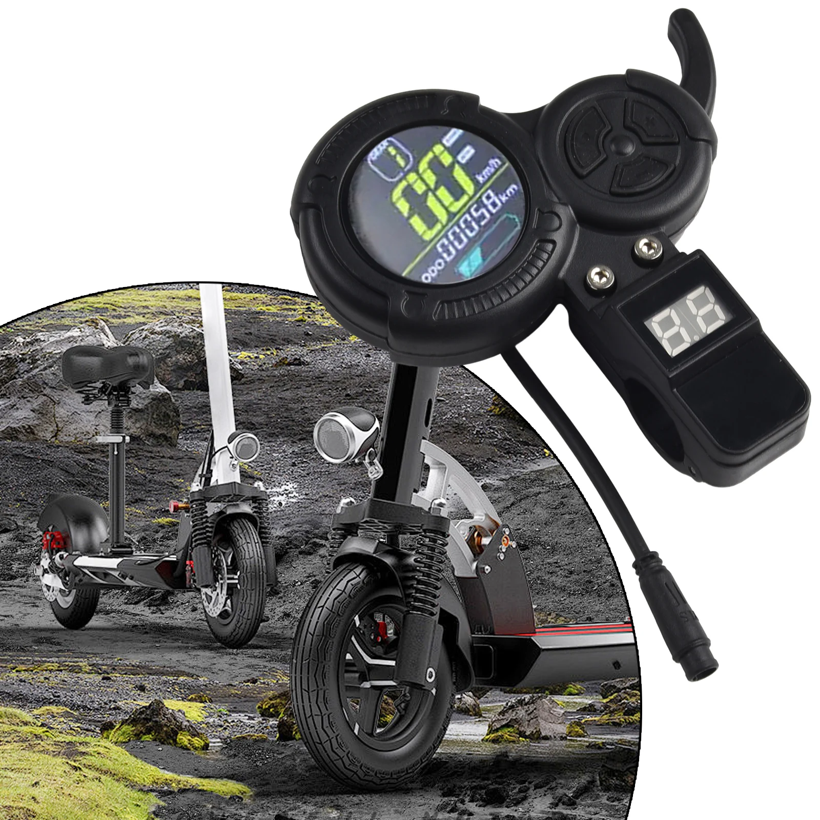 

For Electric Scooters Thumb Throttle Weight About 180g Support Voltage Level 24V 36V 48V 52V 60V Easy To Install And Use