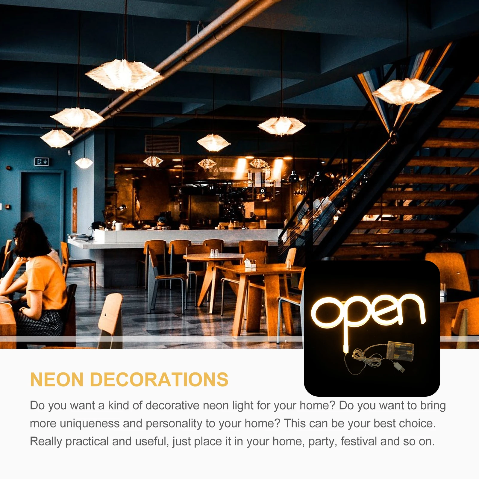 

Neon LED Light Open Sign Wall Decor Bedroom Signs For Parties Christmas New Year Valentine Gifts Cool