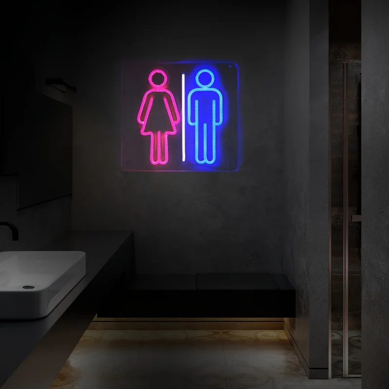 

Toilet Sign Neon Wall Decoration Neon BedroomLEDBusiness Sign Suitable for Washroom Christmas Bar Public Places Unique Gift for