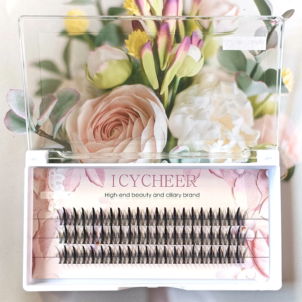 ปริมาณขนตา Cils ธรรมชาติ Fairy ปลานุ่ม Grafting ขนตาคลัสเตอร์ขนตาปลอมแต่งหน้าเครื่องมือ