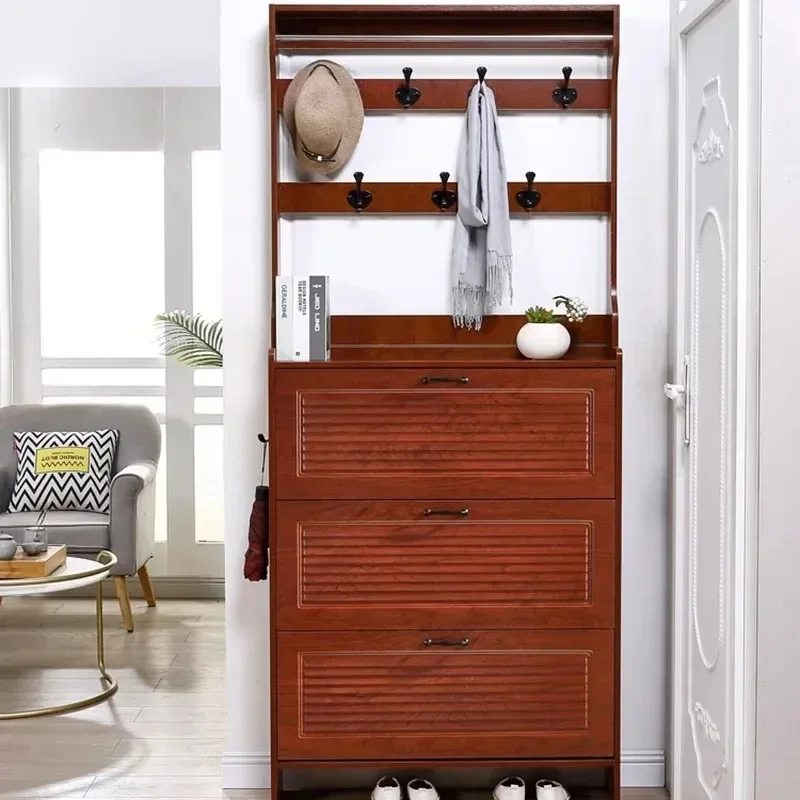 خزائن الأحذية عالية الخزانة رف خشبي متنقل ضيق المدخل الداخلي خزائن الأحذية الرخيصة عرض غرفة نوم Gabinete المنتجات المنزلية