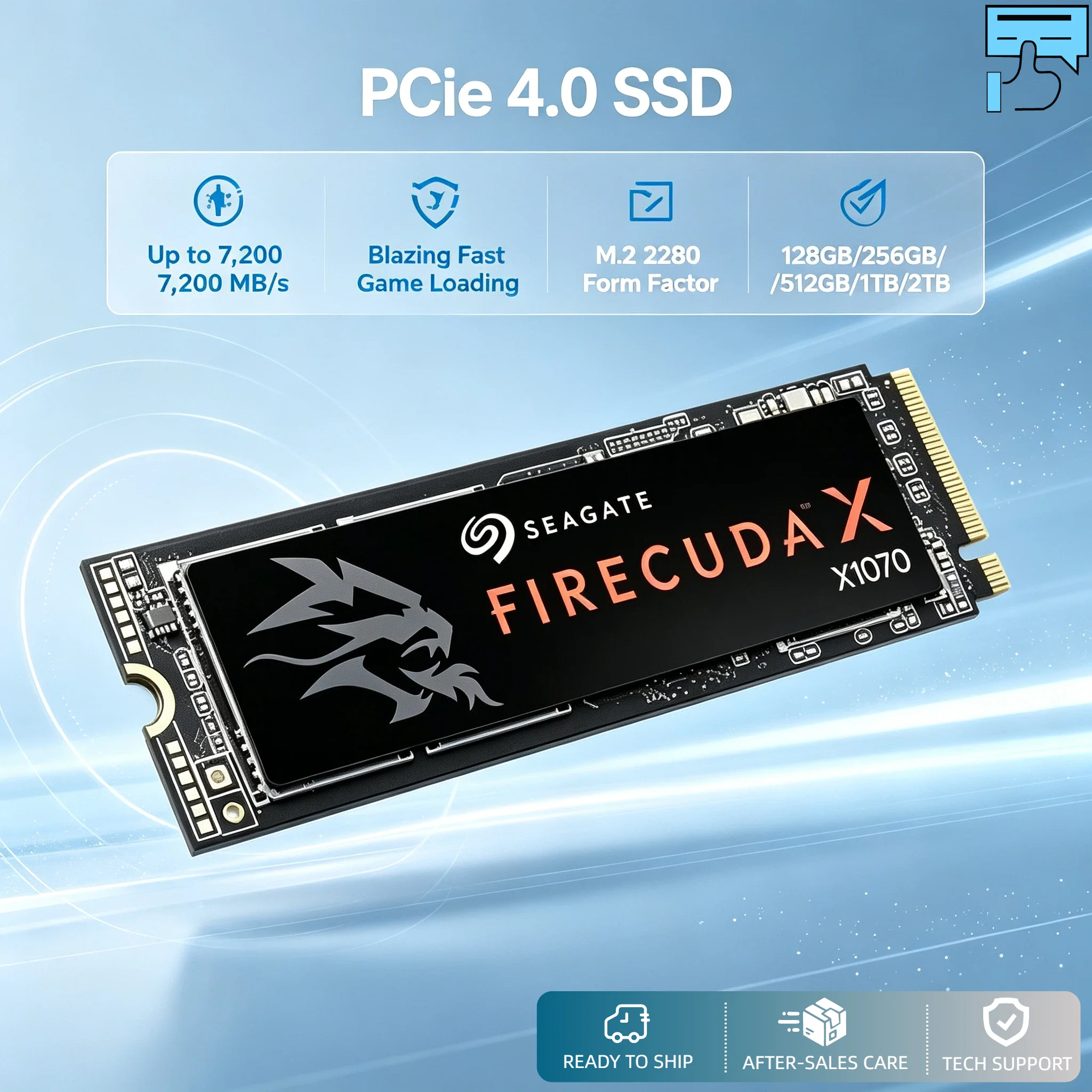 For Seagate SSD 1TB 2TB 4TB 500GB PCIe Gen NVMe M.2 Internal Solid State Drive for Desktop Laptop Pro Max Unit