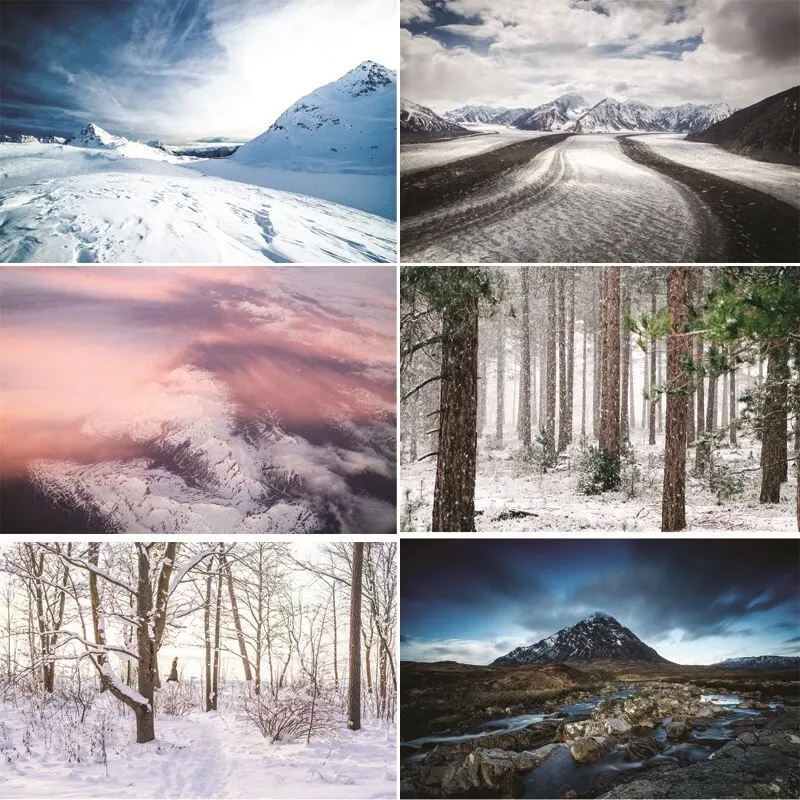 

SHUOZHIKE Digital Photography Backdrops Snow Winter Photography Background YA20721-02