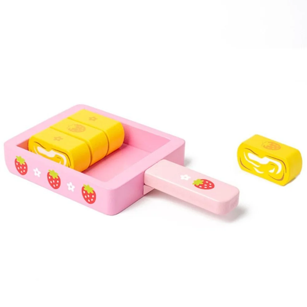 Wooden Simulation Food Toys Play House Cooking Role Play Tteokbokki Model Toys Cognitive Exquisite Kitchen Pretend Toy
