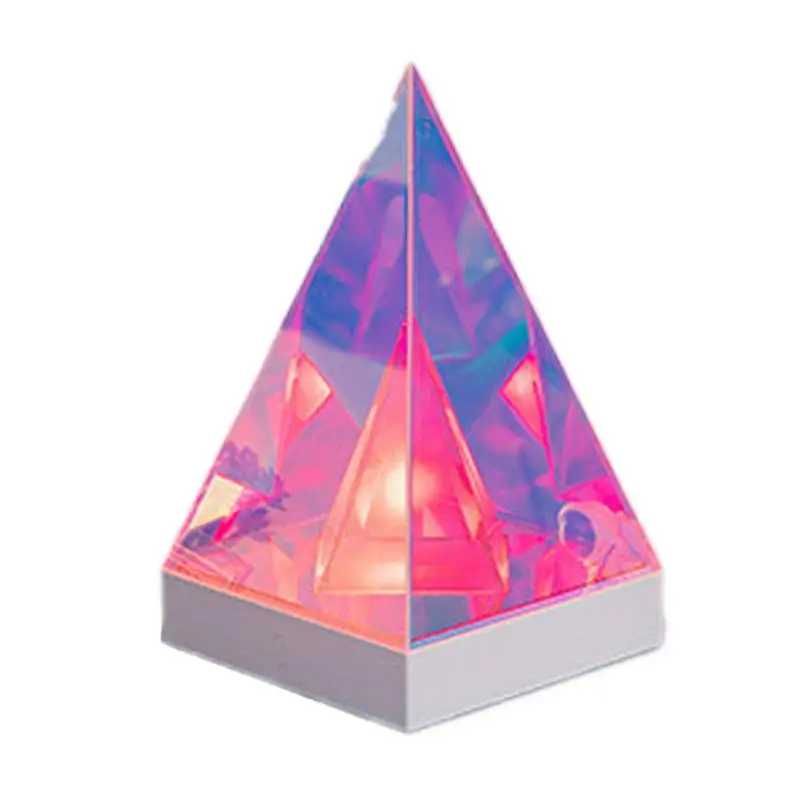3D Cube Light Table Lights Desk Lamp Infinity Lamp Table Lamp Color Changing Ambient Lighting Cube Pyramid Desk Decor For