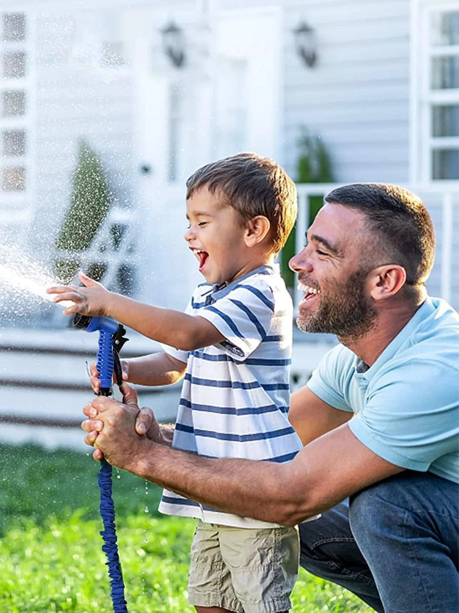 Tuyau d'arrosage extensible de 100 pieds, tuyau magique extensible Flexible avec raccords de 3/4", 1/2", tuyau avec buse de pulvérisation à 7 fonctions