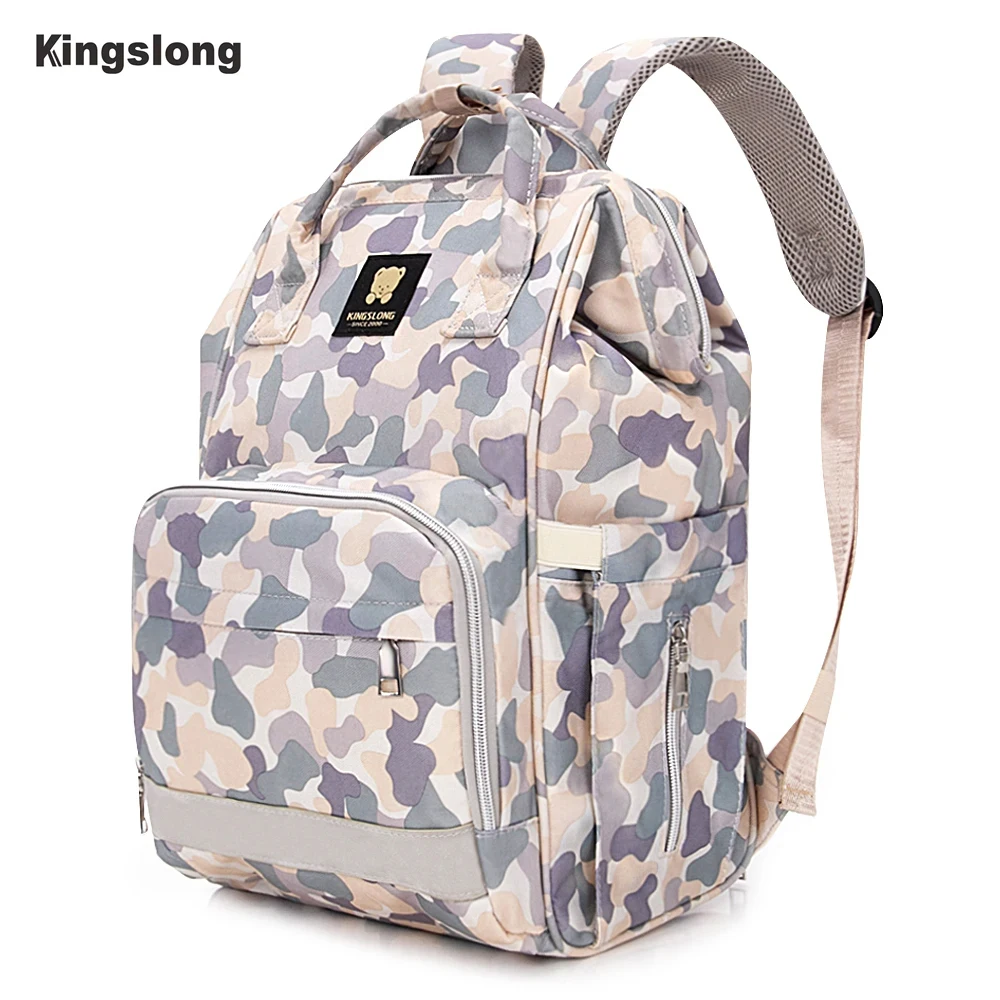 

KINGSLONG Diaper Bag Mummy Backpack Waterproof Multi-function Large Capacity Bag Outdoor Travel Baby Care for Mom