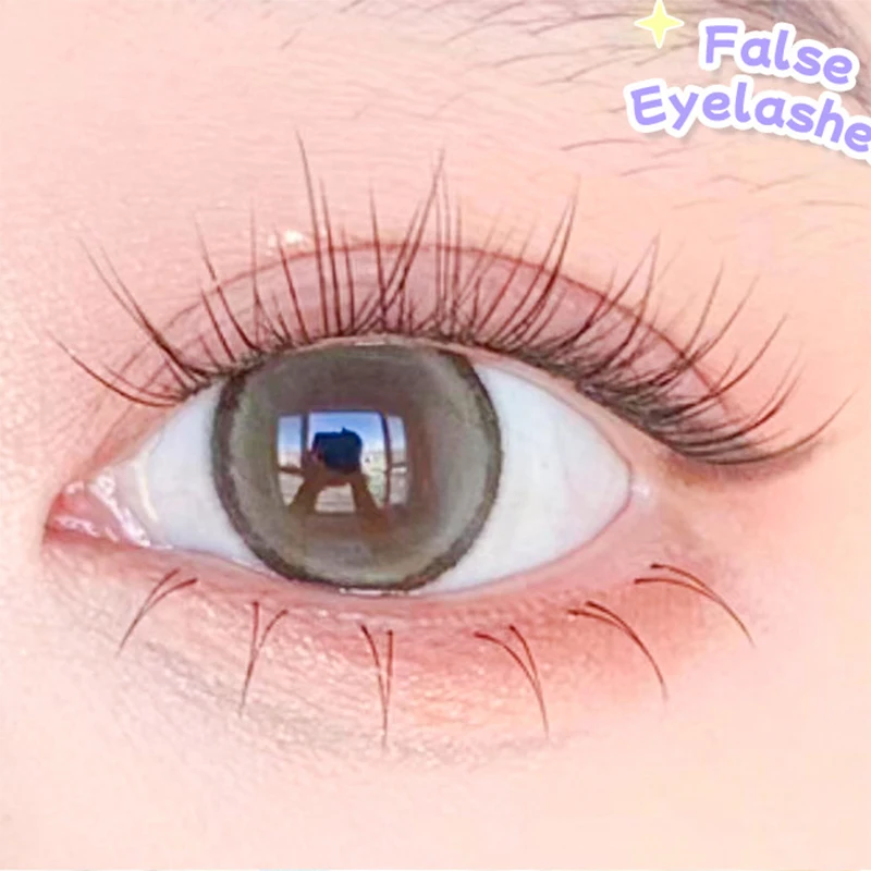 5 paia di ciglia a coda di pesce ciglia a striscia completa C Curl fascia trasparente ciglia a coda di pesce Ciglia Manga facili per principianti naturali