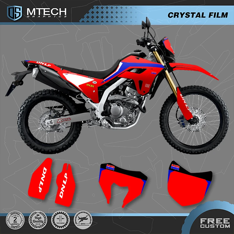 

DSMTECH Motorcycle Graphics Background Decals Stickers Kits for HONDA CRF300L 2021 For CRF300L 2021 CRF 300L -12