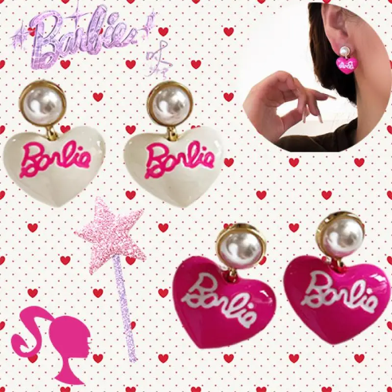 

Barbie Ear Pendants Kawaii Cartoon Decoration Stylish Earrings Fashion Trendy Ornament Cute Delicate Lovely Girls Gift Y2K Style