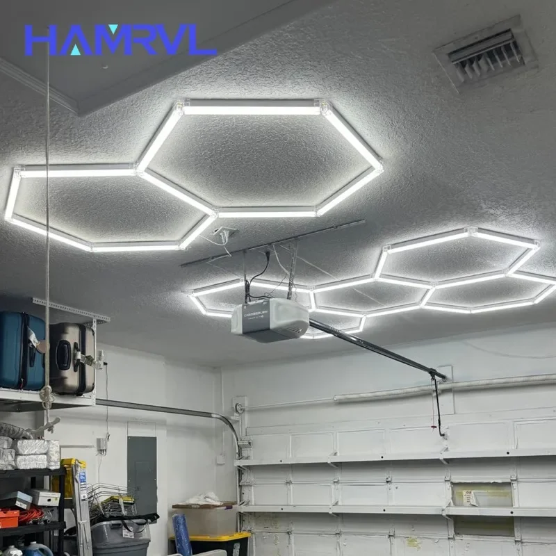 ハニカムライト LED 照明　調光付き HexaLED ハニカム LED 照明器具 調光可能で非常に明るい現代的なリニア