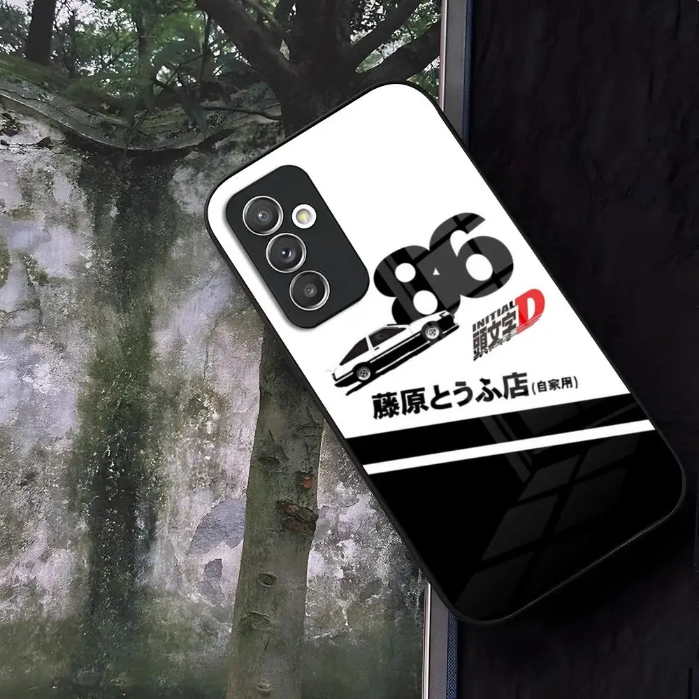 Anime Initial D AE86 Phone Case Glass for Samsung Galaxy S24 S25 S22 S20 S23 S21 Ultra Fe Plus A16 A34 A54 A24 A52 A53 Coque