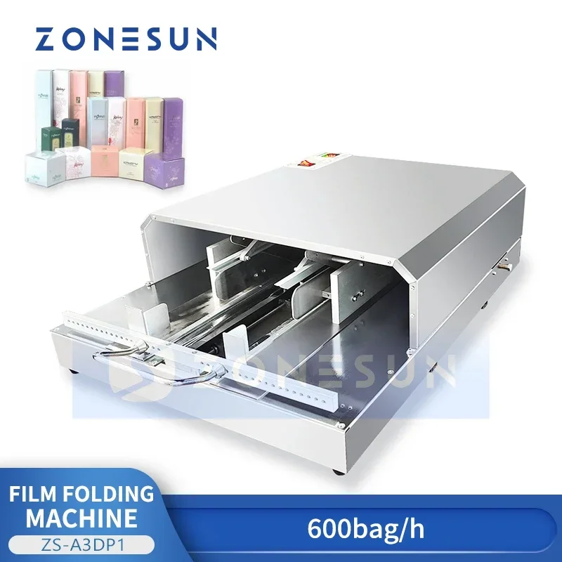 

Zonesun 2-side Cellphane Wrapping Machine Semi Automatic Perfume Box Wrapping Machine ZS-A3DP1