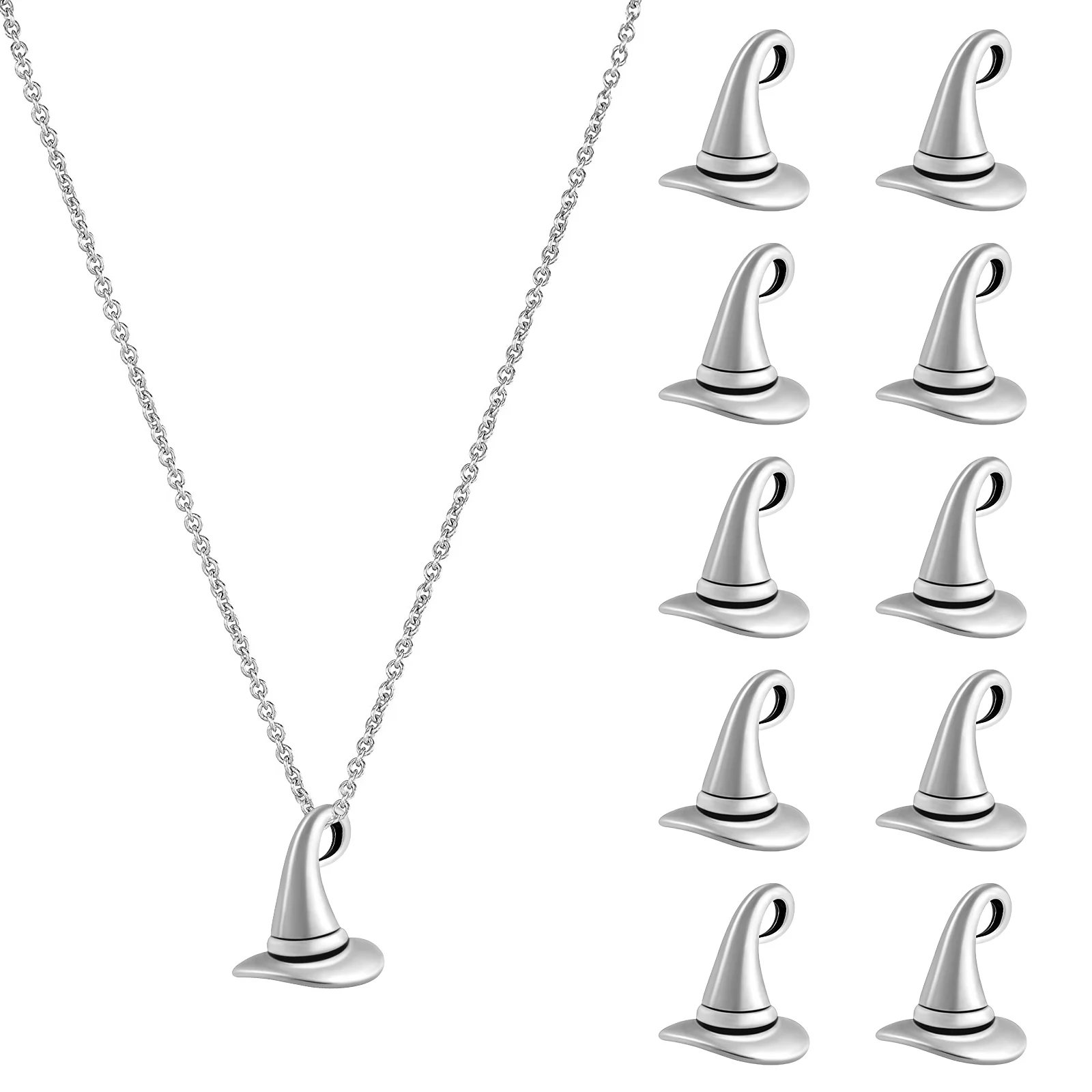 

20 Pcs Jewelry Making Pendants for Earrings Bracelets Witch Hat Christmas Alloy Charms Miss Decoration