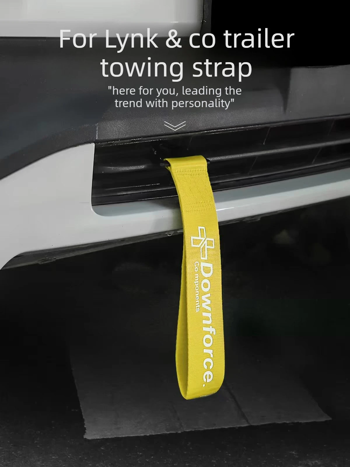 Suitable for Lynk&Co 01 03 05 06 Front Bumper Decorative Strip Trailer with Front End Trailer Rope Towing Rope Car Accessories