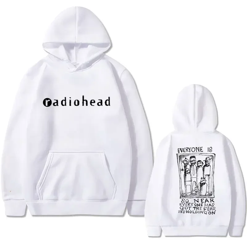 British Rock Band Radiohead Graphic Print Hoodie Men Women\'s Clothes Male Fashion Vintage Hoody Sweatshirt Gothic Y2k Streetwear