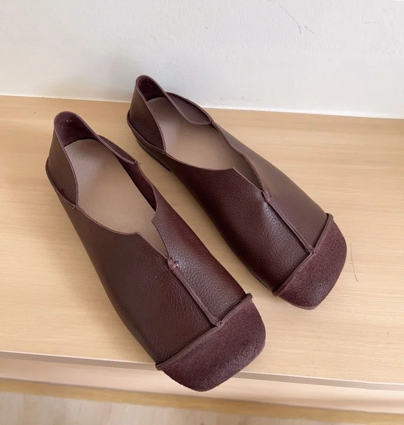 

New square toe ballet flats shoes for women summer slip on shoes autumn loafers woman microfiber leather flats ladies moccasins