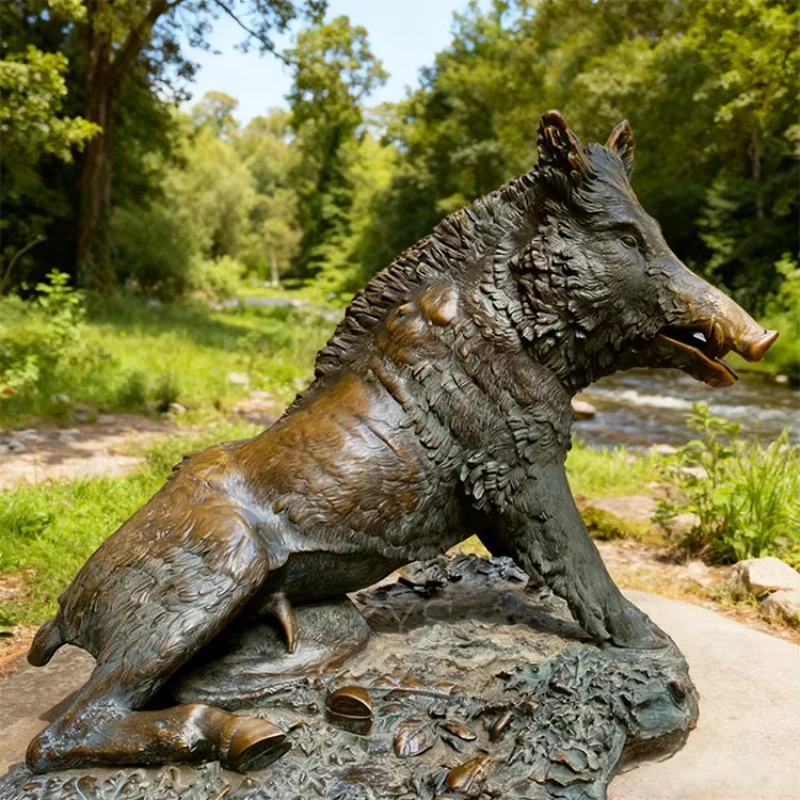 

Outdoor Large Metal Decoration Wild Boar Bronze Casting 3D Statue Sculpture Statue Animal