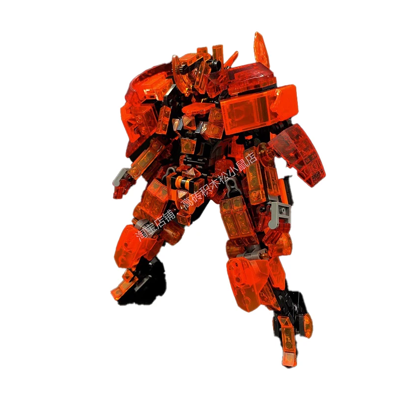 MOC Mecha Series Red Building Block Robot, DIY Model Puzzle Collection, Brick Toys, Education for Children, Birthday Gifts