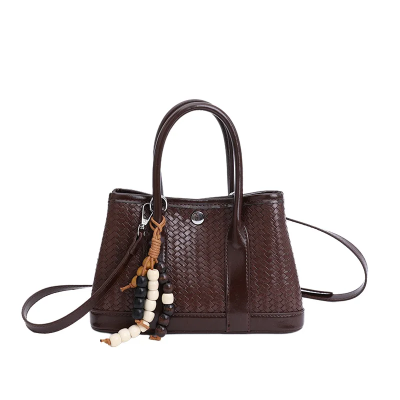Sac tissé Design de Niche rétro pour femmes, sac incliné polyvalent à la mode, sac à main à bandoulière tendance