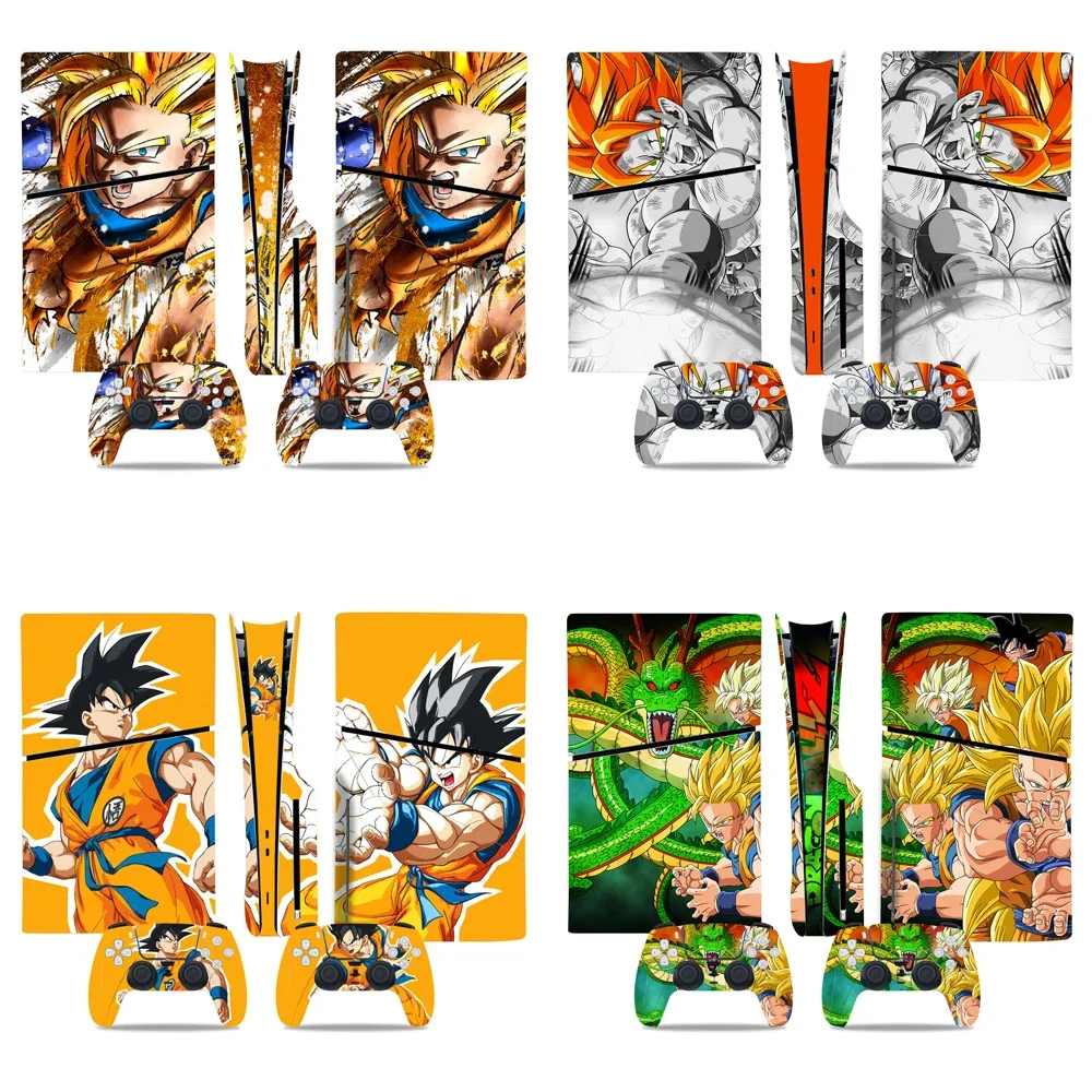 Dragon Ball Z Sticker PS5 Slim Optical Drive Version  Anime Goku Stickers Cartoon Game Pad Decorations Sticker Christmas Gifts