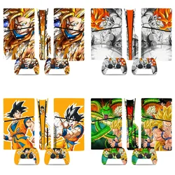 Dragon Ball Z Sticker PS5 Slim Optical Drive Version Anime Goku Stickers Cartoon Game Pad Decorations Sticker Christmas Gifts