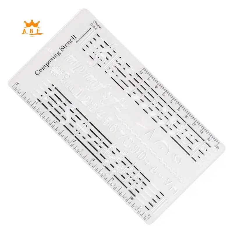 

A08E-Song Writer's Composing Template Stencil For Music Notes & Symbols Staff Drawing Ruler Music Composition Accessories