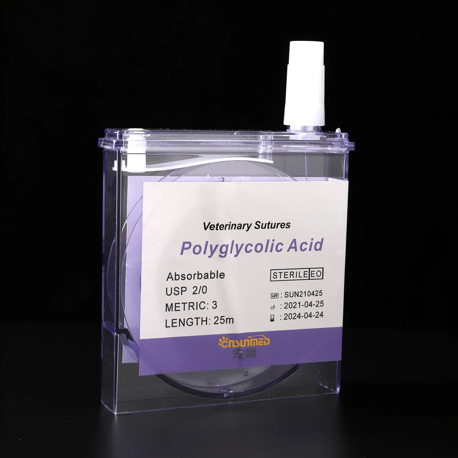 Veterinary PGA Boxed Surgical Suture 25 Meters Absorbable Pet Animal Special Sterilized