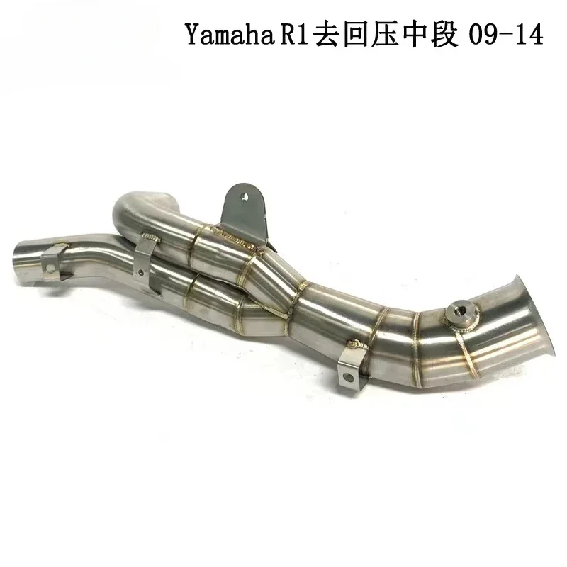 Slip on per Yamaha YZF R1 YZF-R1 2009 - 2014 scarico Moto tubo centrale di collegamento fuga Moto connettore sezione tubo