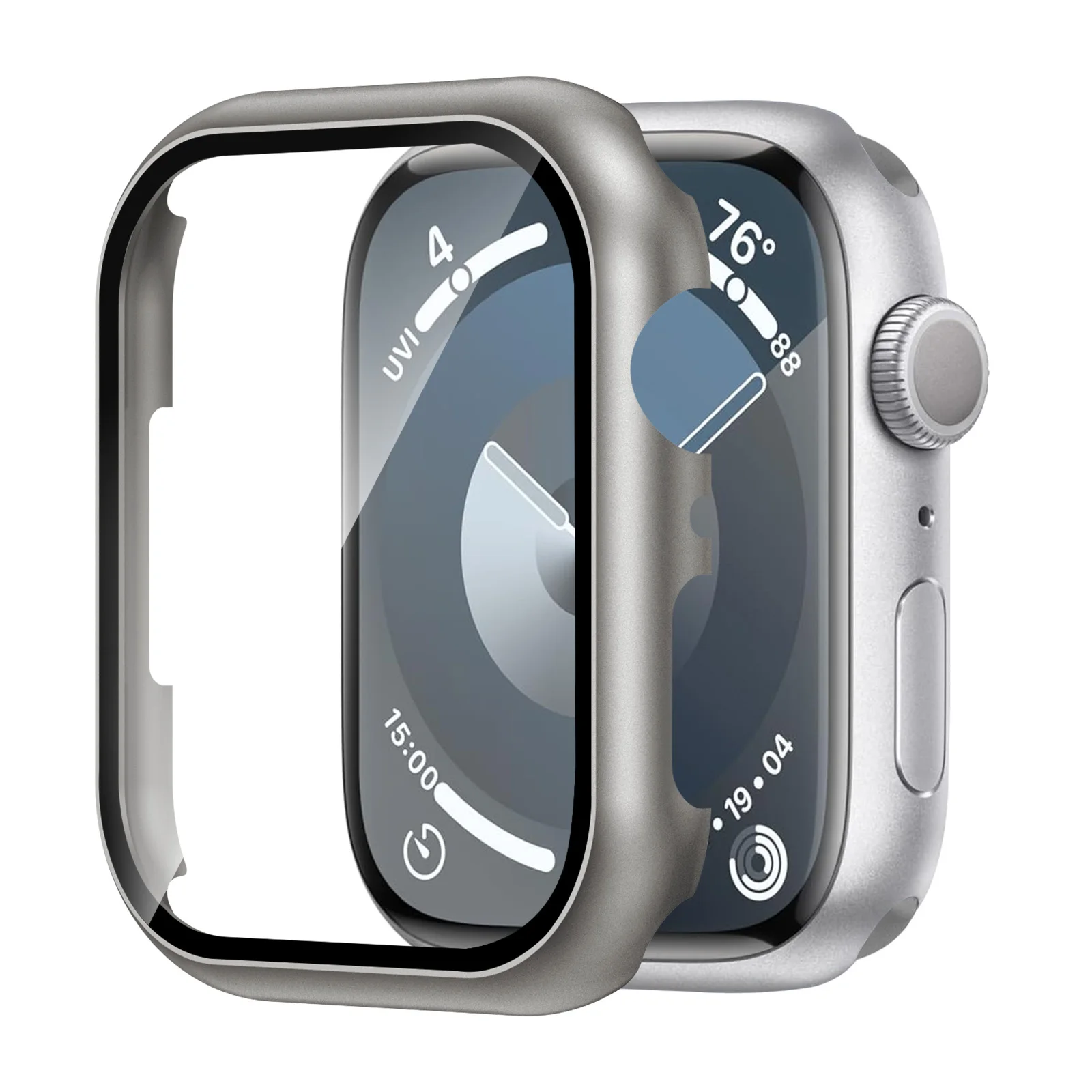 

YAYUU Glass+Cover For Apple Watch case 45mm 44mm Screen Protector Cover Case iwatch series 9 8 7 6 5 4 SE Accessories