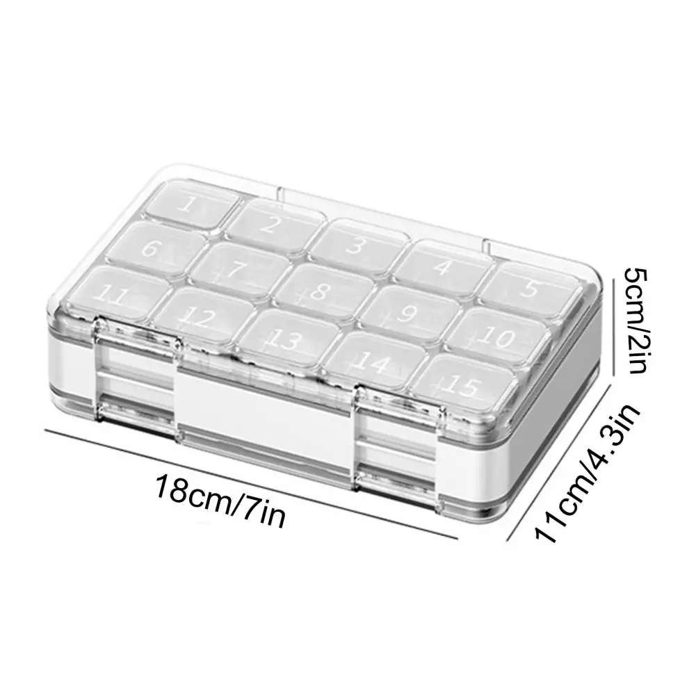 Pill Box Organizer Monthly Pill Organizer Box Transparent Food Grade Storage Container Capacity 30 Days Medication Organizer