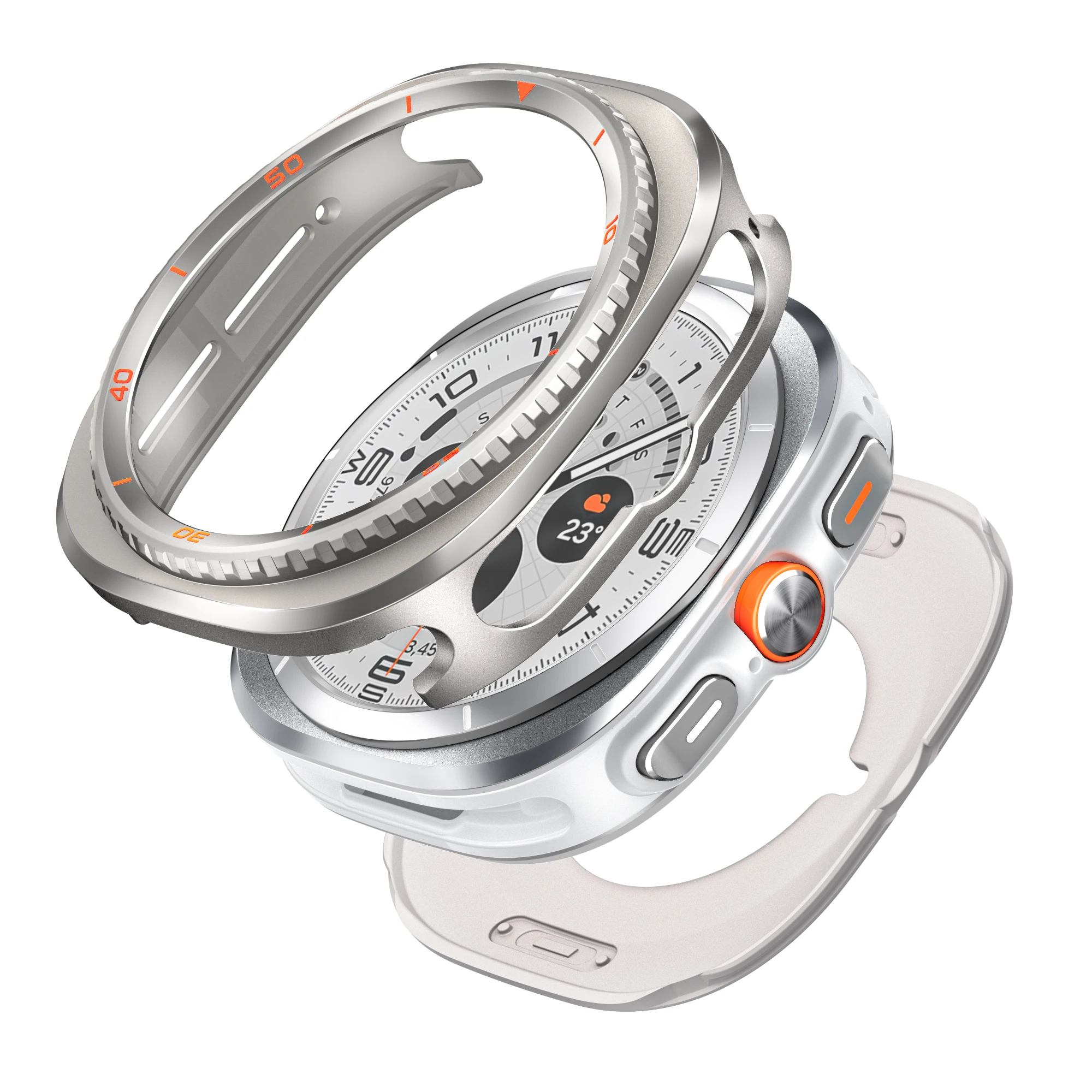 حافظة من سبائك الألومنيوم لساعة سامسونج جالاكسي الترا 2025 47 مللي متر غطاء فاخر لهاتف جالاكسي الترا 2024 ترقية إلى 8 ملحقات كلاسيكية #2