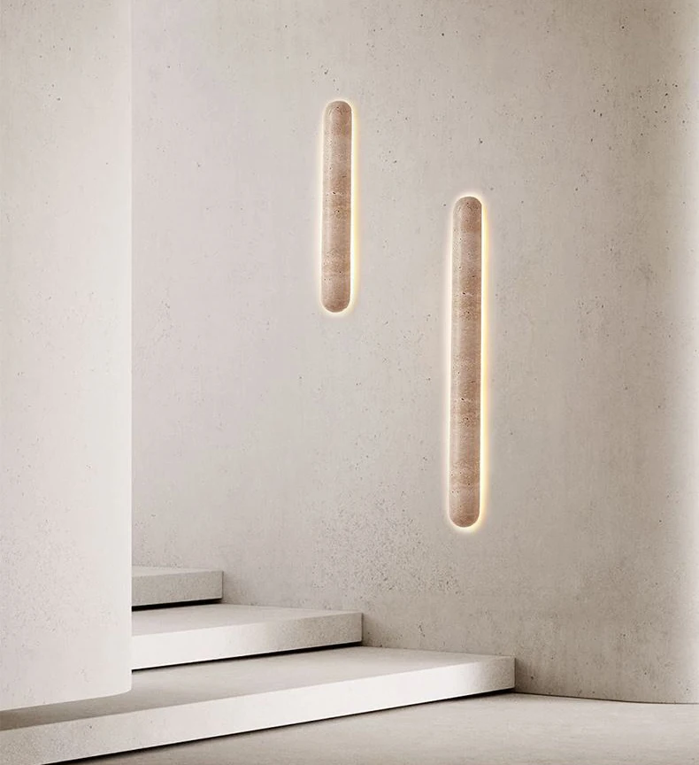 Natural Stone LED Wall Lamp 30 60 90CM Marble Atmosphere