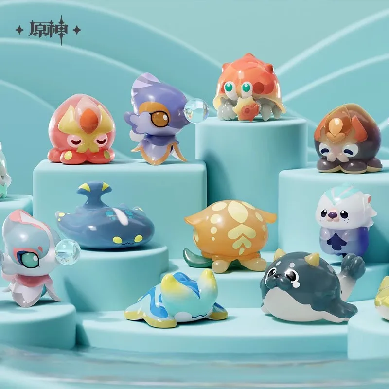 게임 Genshin Impact 공식 정품 제품 Fontemer Aberrants 세트 선물 상자 할로윈 크리스마스 DIY 3D 선물 코스프레 액세서리