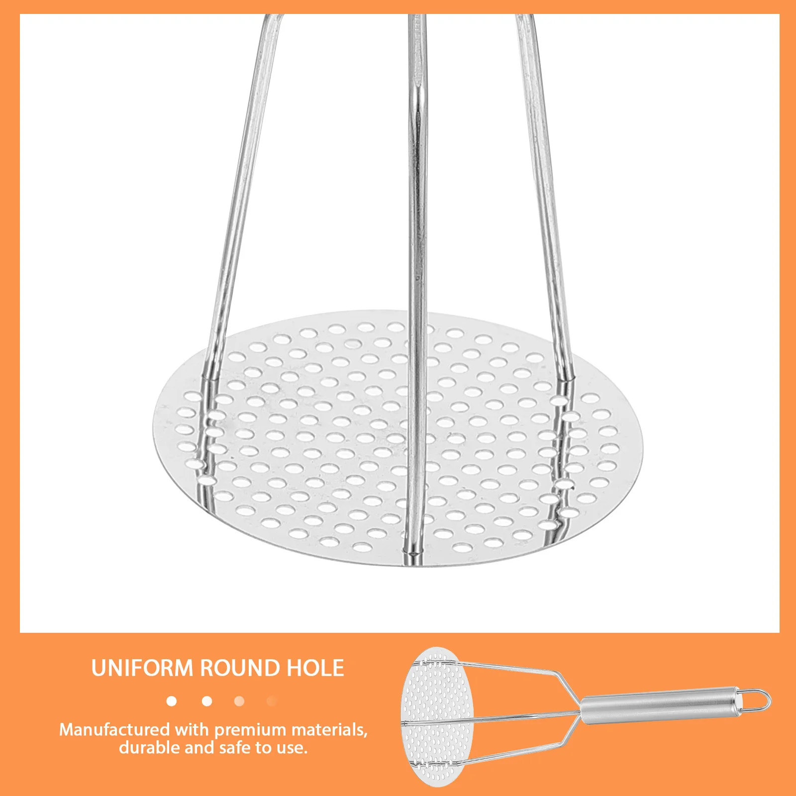 

2Pcs Stainless Steel Potato Masher Kitchen Utensil Easy Clean Fine Mesh Multipurpose Vegetable Masher Potato Ricer