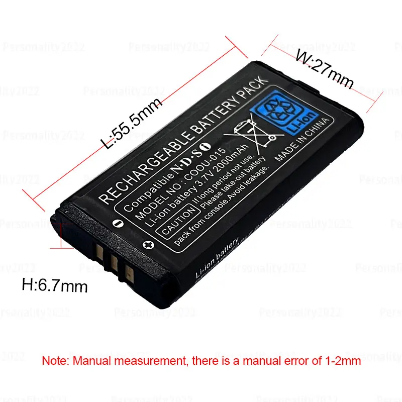 TWL-003 TWL 003 akumulator 3.7V 2000mAh TWL003 akumulator litowy do konsoli do gier Nintendo Ndsi wbudowane baterie — zdjęcie produktu 3