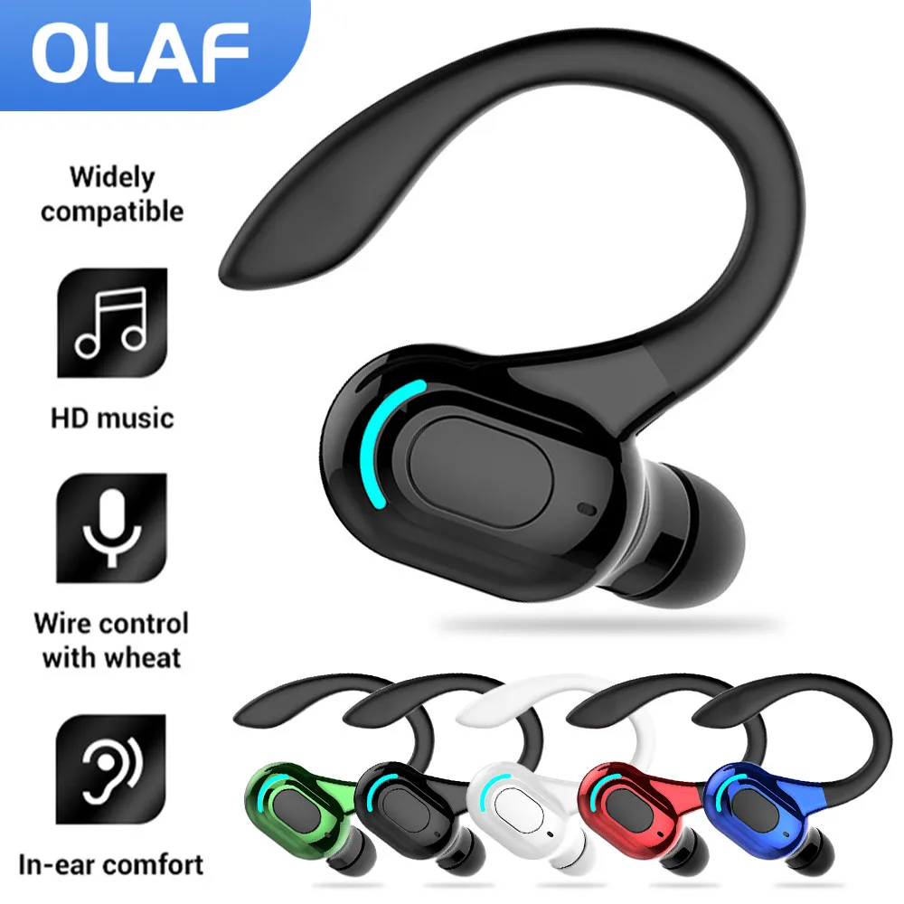 Olaf Sports Bluetooth 5.2 Headset Wireless Headphones with Mic Waterproof TWS Bluetooth Earphones HiFi Stereo Music Earbuds