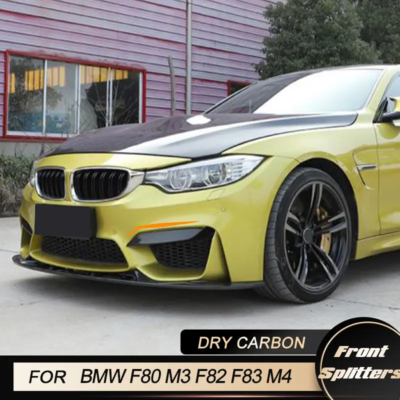 

Car Front Bumper UP Splitters for BMW F80 M3 F82 F83 M4 Sedan Coupe 2014-2018 Front Splitter Fins Body Kits Prepreg Dry Carbon